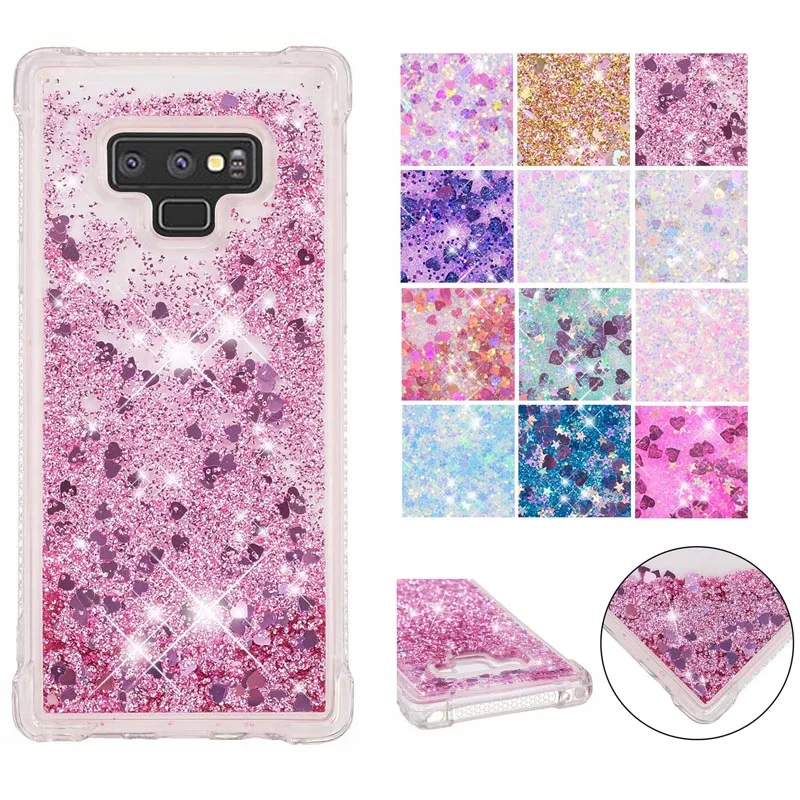 

Anti-knock Liquid Sand Case Glitter Quicksand Phone Soft TPU Silicone Cover Hull Shell Coque Fundas for Samsung Galaxy Note 9