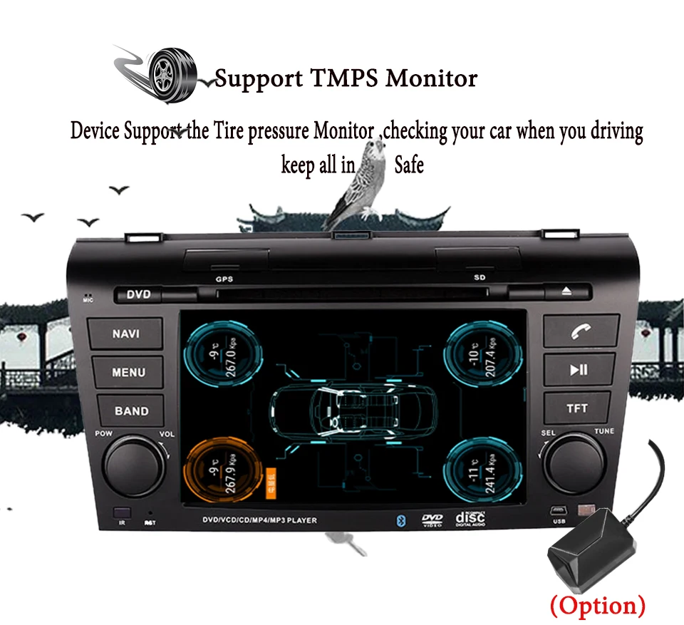 Top WIFI 4GB RAM Android 9.0 DVD Player GPS Navi Stereo Radio for MAZDA3 MAZDA 3 2004 2005 2006 2007 2008 2009 Car Pc Tape Recorder 17