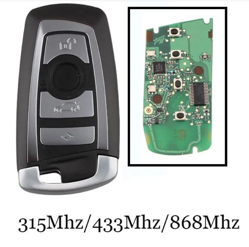 

for BMW 4 Buttons Smart Remote Car Key Fob F CAS4 5 Series 7 Series Uncut Blade 315MHz 433MHz 868MH 7953