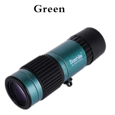 only green monocular Мини Портативный 15-75X25 зум Монокуляр телескоп HD высокой мощности бинокль со штативом BAK4 призма Spyglass Охота Зрительная труба - Цвет: only green monocular