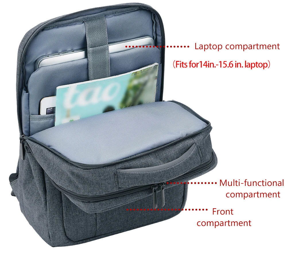 Hanke Compart мужской рюкзак для ноутбука 15,6 ''мужской школьный портфель для подростков рюкзак mochila женские дорожные бизнес рюкзаки H6505Q