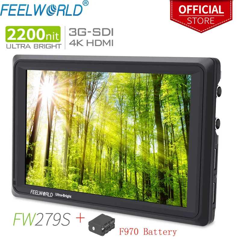 FEELWORLD FW279S 7 ''ультра яркая 2200nit камера DSLR полевой монитор 3G SDI 4K HDMI Full HD 1920x1200
