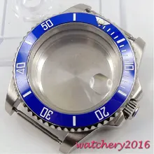 40 мм сапфировое стекло Дата нержавеющей стальной корпус часов fit 8215 2836 Движение
