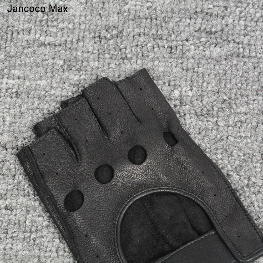 Jancoco Max мужские перчатки из натуральной оленьей кожи на половину пальцев, высококачественные перчатки для вождения без пальцев S7199