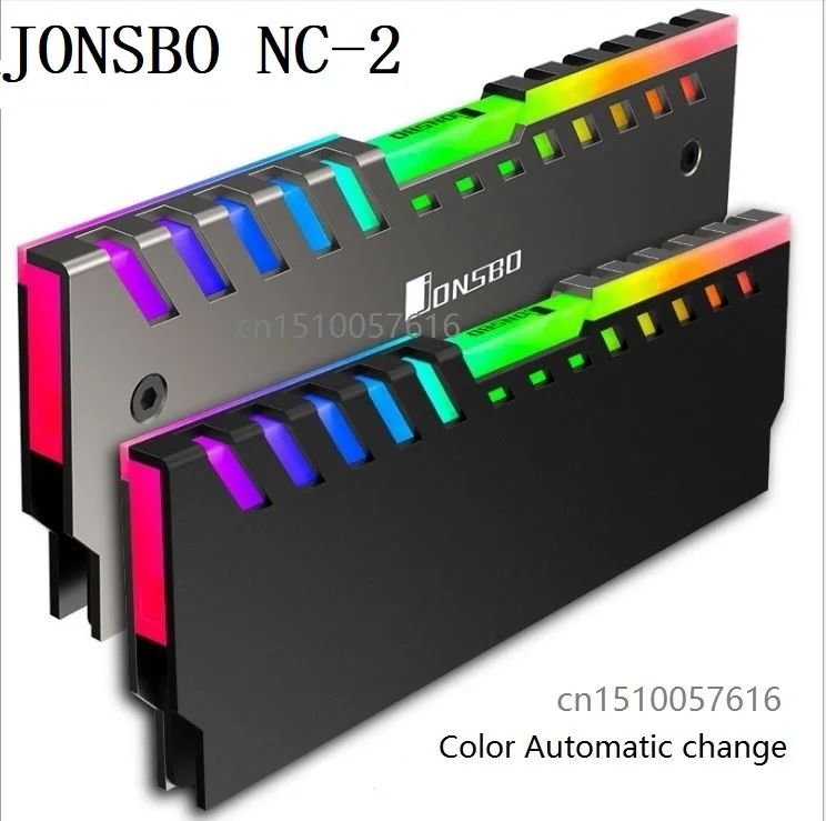 

2pcs Desktop Memory Cooling Vest NC-2 Version RGB/Colour Radiator Aluminum RAM Heatsink Change Multicolour Cooler