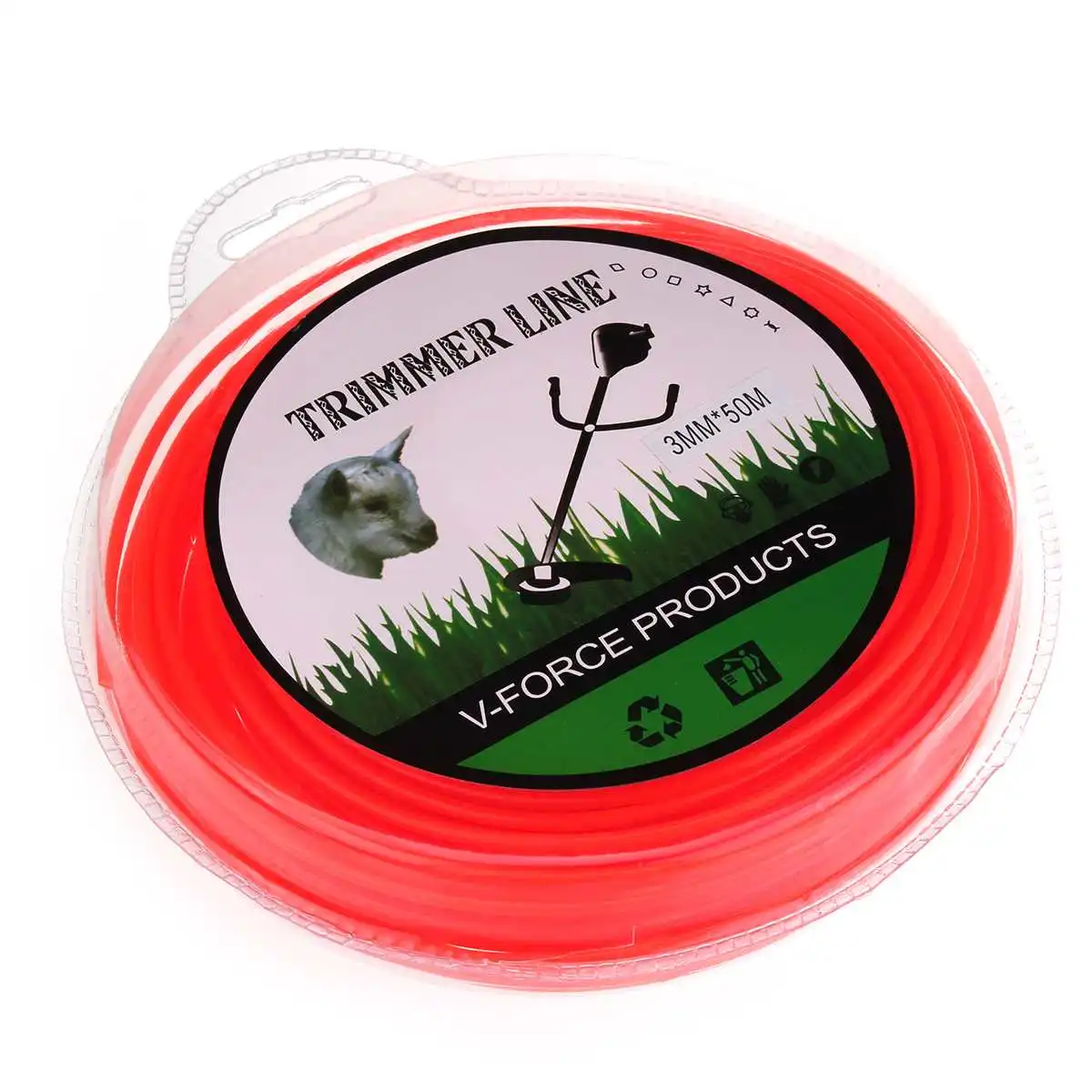 3 мм x 50 м триммер линия Whipper Snipper шнур проволока кусторез оранжевый нейлон