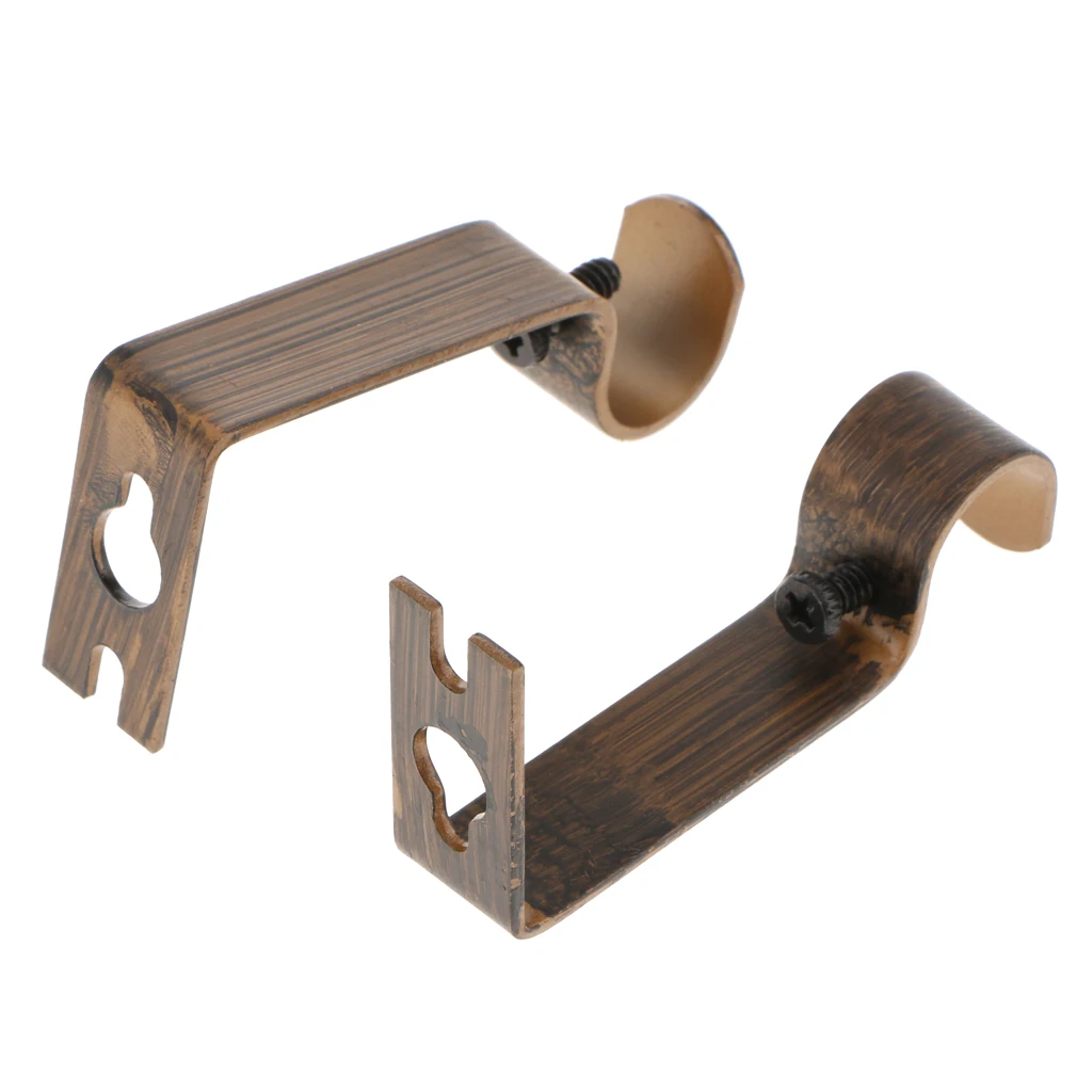 2 Pieces Curtain Rod Wall Bracket Holder for rod/pole up to 15.88mm/0.62 inch diameter