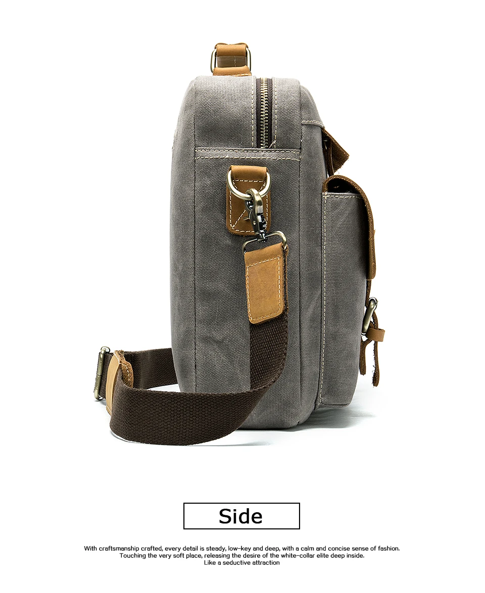 11 canvas men's briefcase bag office laptop bag mens briefcase messenger bags for men business men's 13.3' computer bags