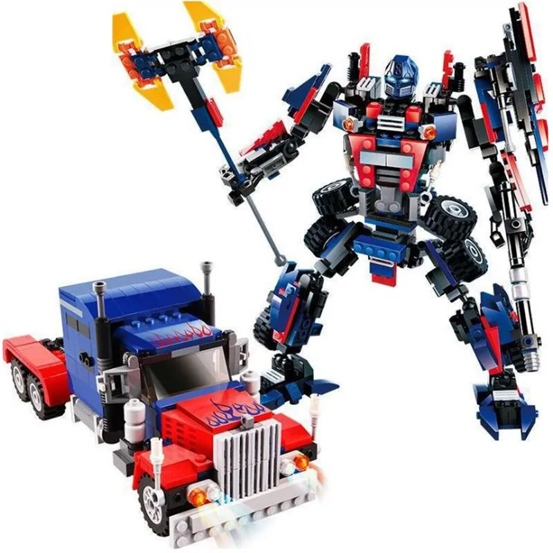 Original Transformation Legoings Building Block set Model Robot car Blocks 3D Transformation Robot Toys Children Birthday Gifts