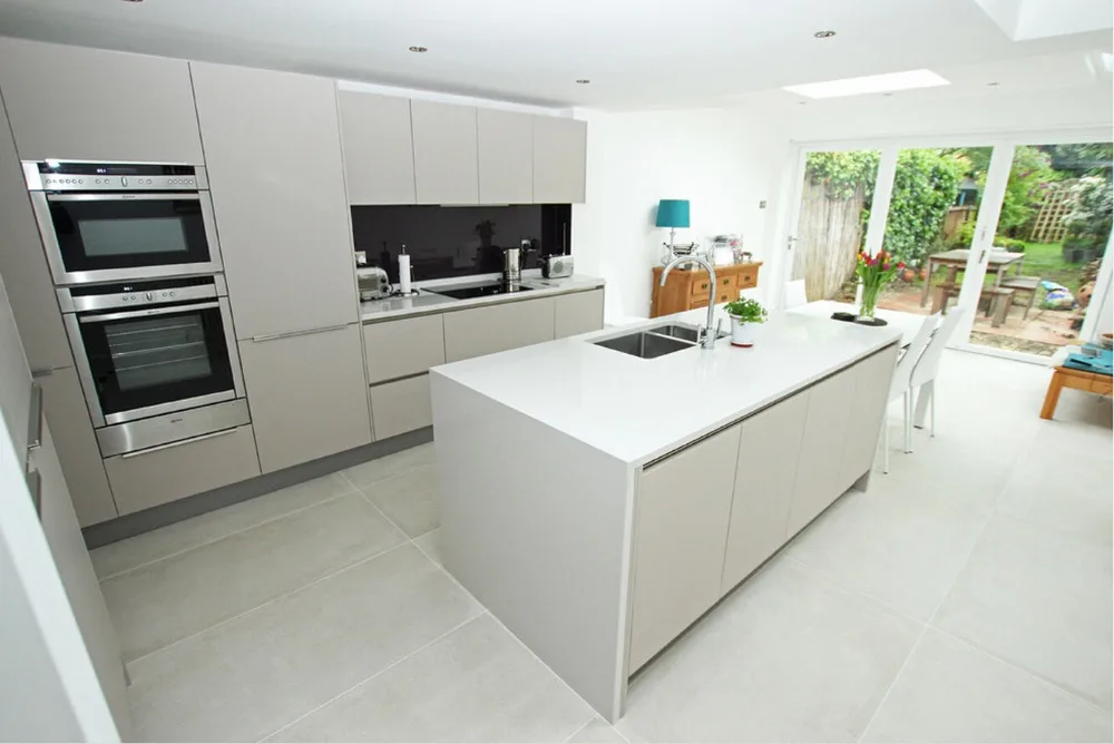 2016 top quanlity modern high gloss white lacquer kitchen furnitures new design customized module kitchen cabinets  L1606023