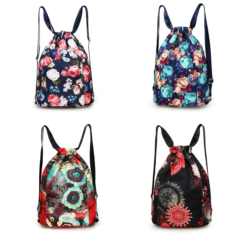 

NoEnName_Null High Quality Polyester Unisex Waterproof String Drawstring Backpack Sack Gym Tote Bag School Shoe Bags