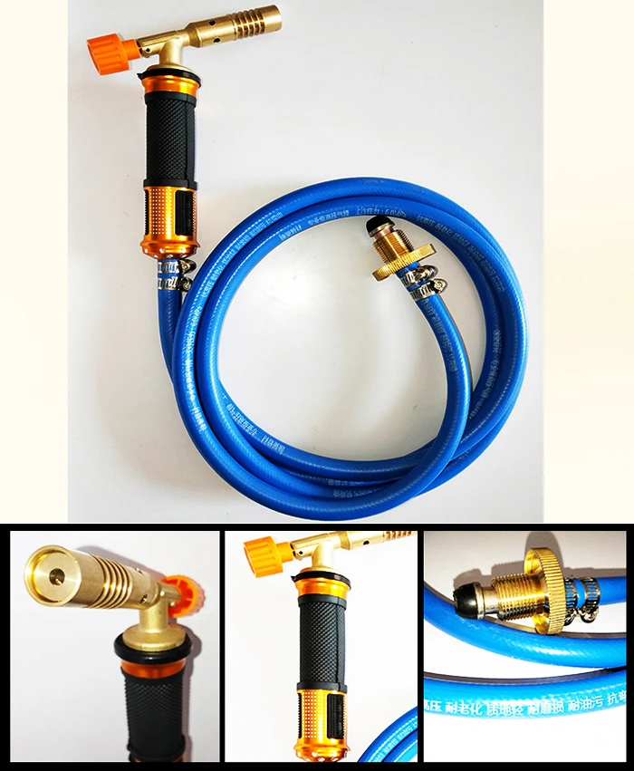 Propane Liquefied Gas Welding Torch Hose Gas Plumbing Solder Turbo Torch 