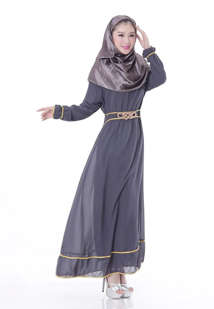 Шифон Абаи Турецкая женская одежда мусульманское платье Исламская одежда женские халат мусульмане jibabs платья Дубай Кафтан