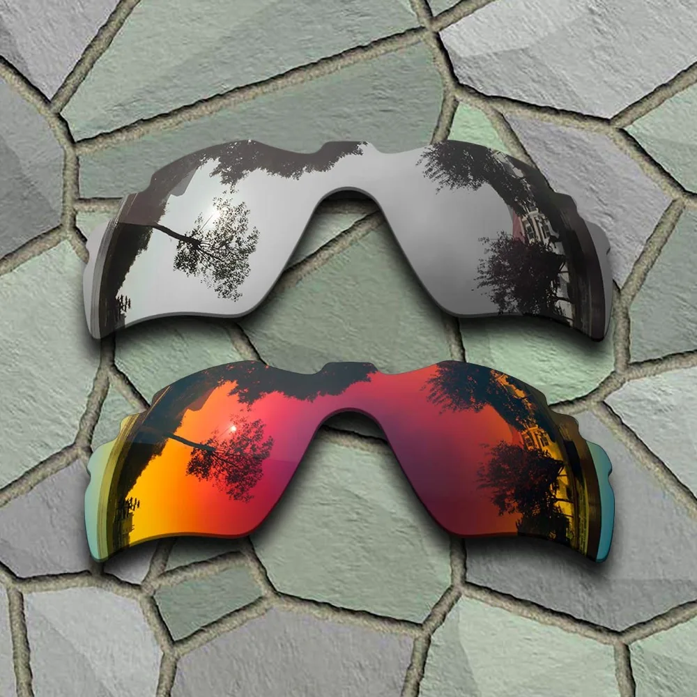 

Chrome&Violet Red Sunglasses Polarized Replacement Lenses for Oakley Radar Path Vented