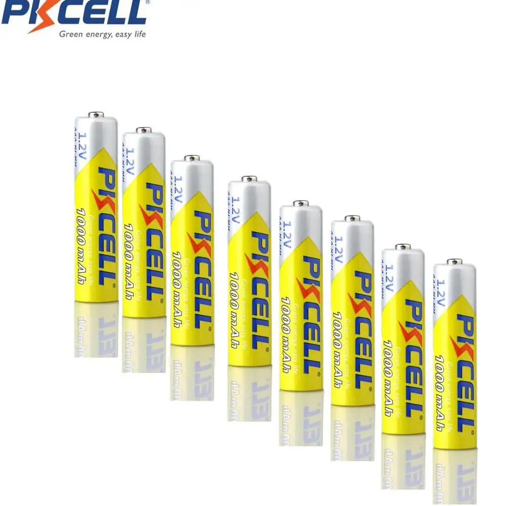 PKCELL AAA аккумуляторная батарея 3A 1000mah 1,2 v NIMH AAA аккумуляторная батарея aaa Ni-MH батареи - Цвет: 8PCS