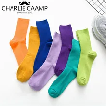 Для женщин хлопковые носки сезон: весна–лето осень-зима новые модные Повседневное дамы ворс носки без пятки ярких Цвет основные нескользящих носочков L114