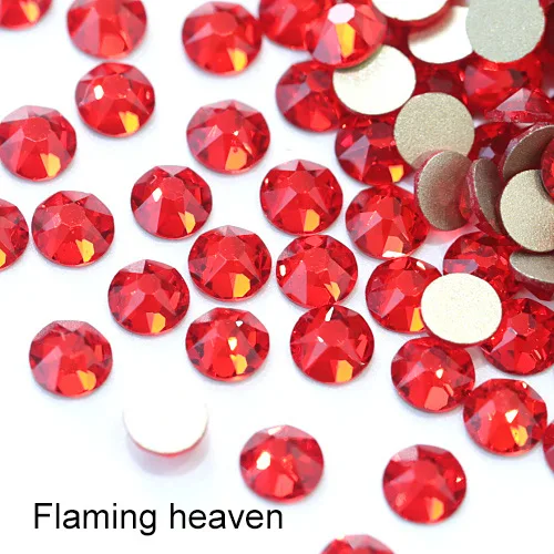 5A лучшее качество не горячая фиксация Стразы DIY Кристальное стекло алмазное Рождественское украшение для блестящей одежды для ногтей B1099 - Цвет: Flaming heaven