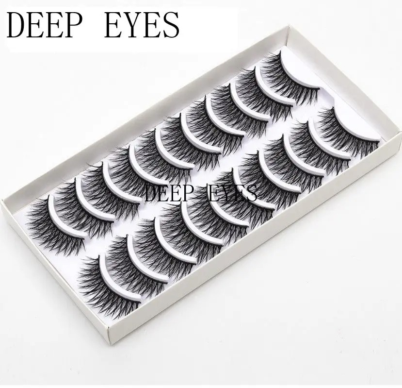

10 pairs 100% Echt Nerz Wimpern 3D Natьrliche Falsche Wimpern 3d Nerz Wimpern Weichen Wimpern Verlдngerung Make-Up-Kit cilios