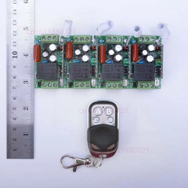 AC220V 10A 1CH RFWireless Remote Control Power Switch System 4 Receiver&1Transmitter output