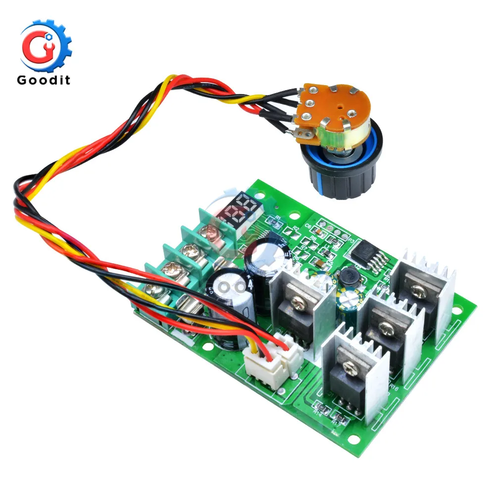 DC 6-60V 30A PWM DC регулятор скорости двигателя регулятор скорости регулируемый светодиодный цифровой регулятор скорости двигателя 12V 24V 36V DC 6 V-60 V