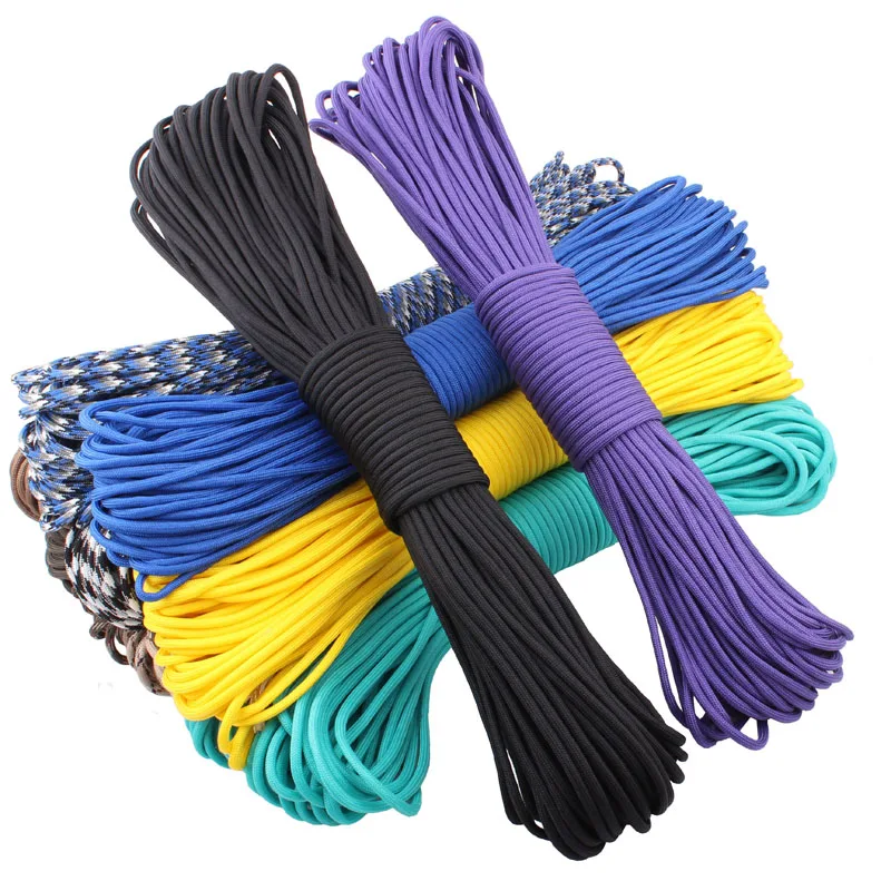 108 colors Paracord 550 Paracord Parachute Cord Lanyard Rope Mil Spec Type III 7Strand 100FT Climbing Camping survival equipment