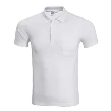 2017 Марка Polo Рубашки Моды для Мужчин С Коротким Рукавом Сплошной Цвет Pocket Polo Homme Вскользь Уменьшают Подходящие Мужские Поло Белый Черный XXXL