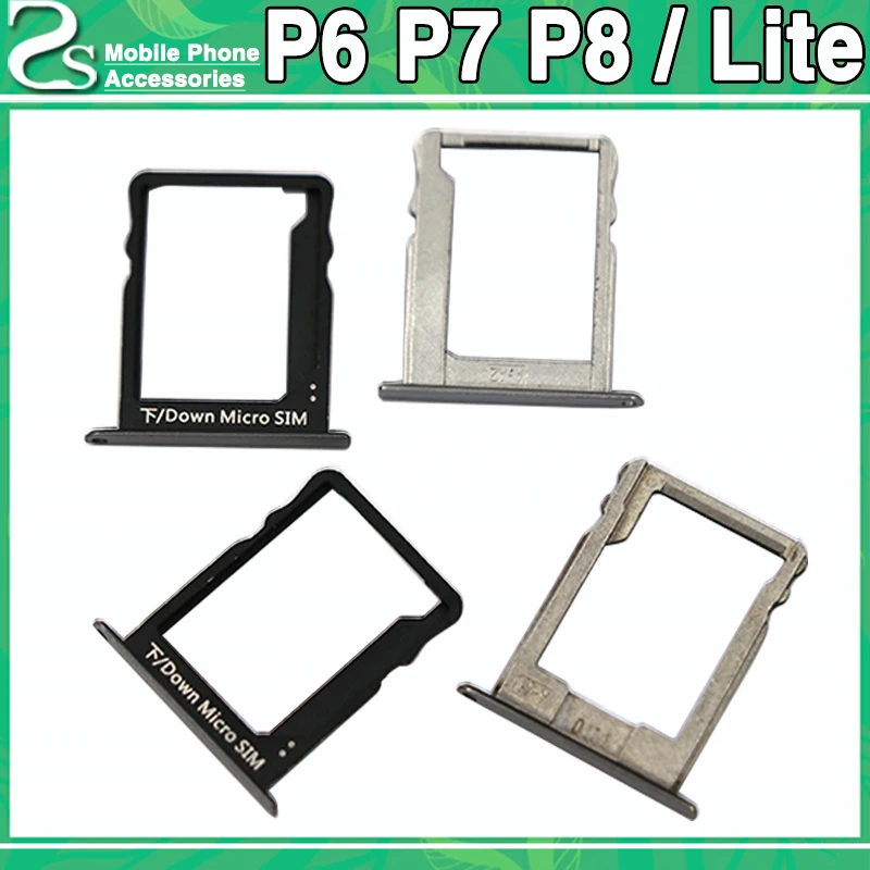 

10pcs New P8 Sim Card Micro SD Reader Holder Sim Tray Adapter For Huawei P6 P7 P8 P8 lite SIM SD Card Adapter Replacement Part