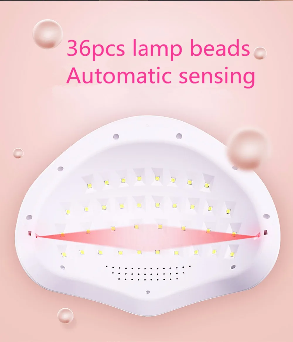 Conduziu a Lâmpada Secador do Unha com Sensor Ferramentas da Arte do Unha Lâmpada - 72 Infravermelho Profissional Elétrica Manicure Gel Levou Polonês uv 80 w 16 Secadores de unhas