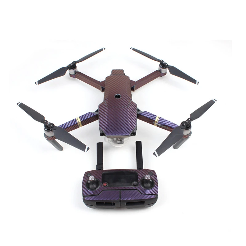 Waterdichte Carbon Grafische Sticker Decals Voor Dji Mavic Pro Camera Drone Body Afstandsbediening Batterij Arm Paars Naar Blauw Decal Decal Stickerdecal Graphics Aliexpress