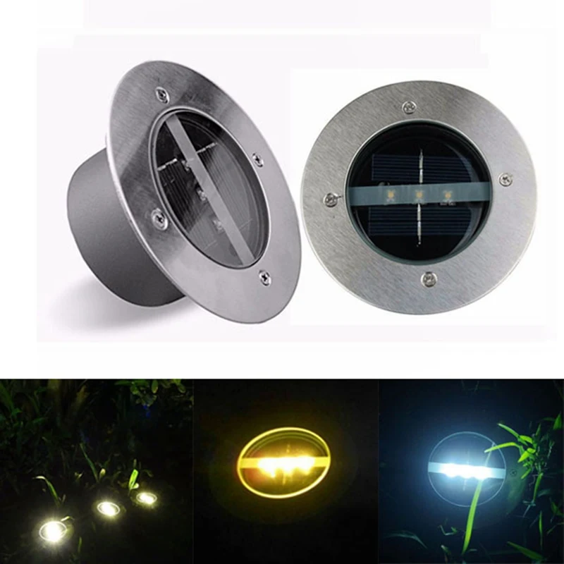 

Waterproof 3 LED Solar Light Outdoor Solar LED Underground Light Garden Decor 4V
