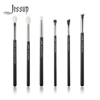 Jessup Black/Silver Professional Makeup Brushes Set Make up Brush Beauty Tools kit Eye Shader Liner natural-synthetic hair 1