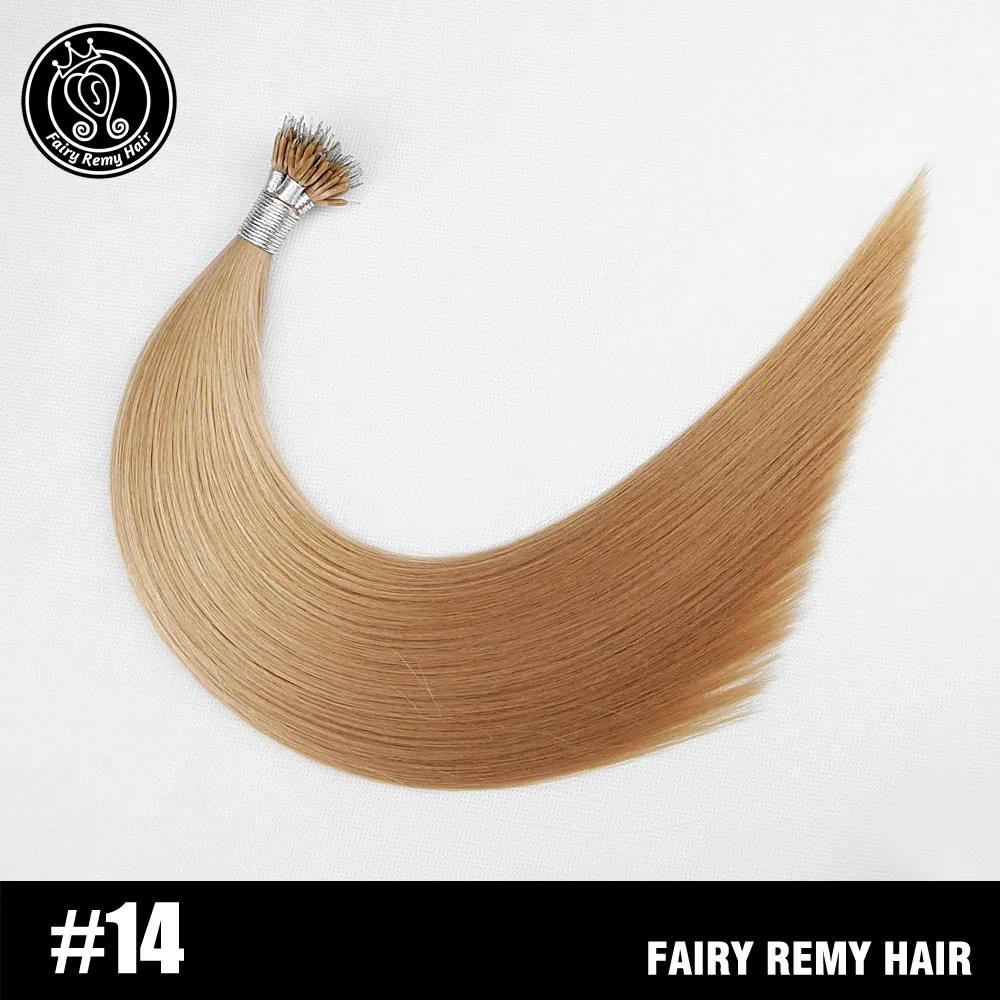 Сказочные волосы remy 0,8 г/локон 16 дюймов волосы Remy с микро-бусинами для наращивания на нано кольцах российские натуральные волосы платиновый блонд 40 г - Цвет: #14