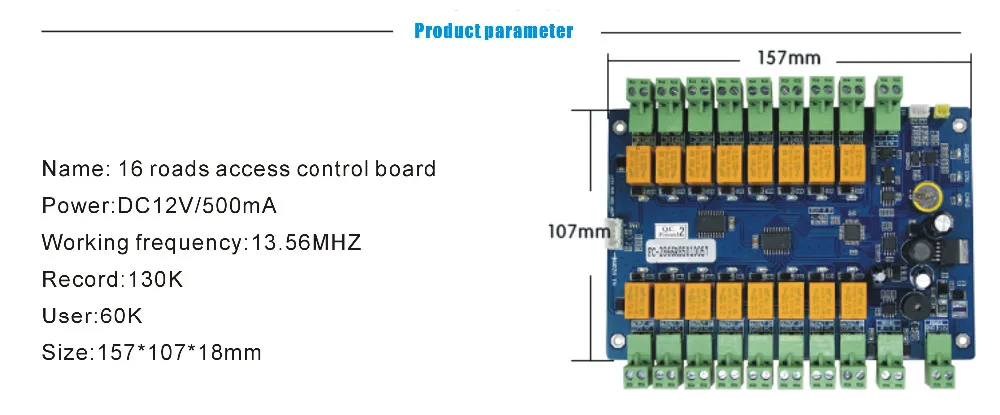 DC12V RFID 13,56 МГц Избегайте программного обеспечения замок для хранения контроля доступа панель управления Лер для 16 дверей