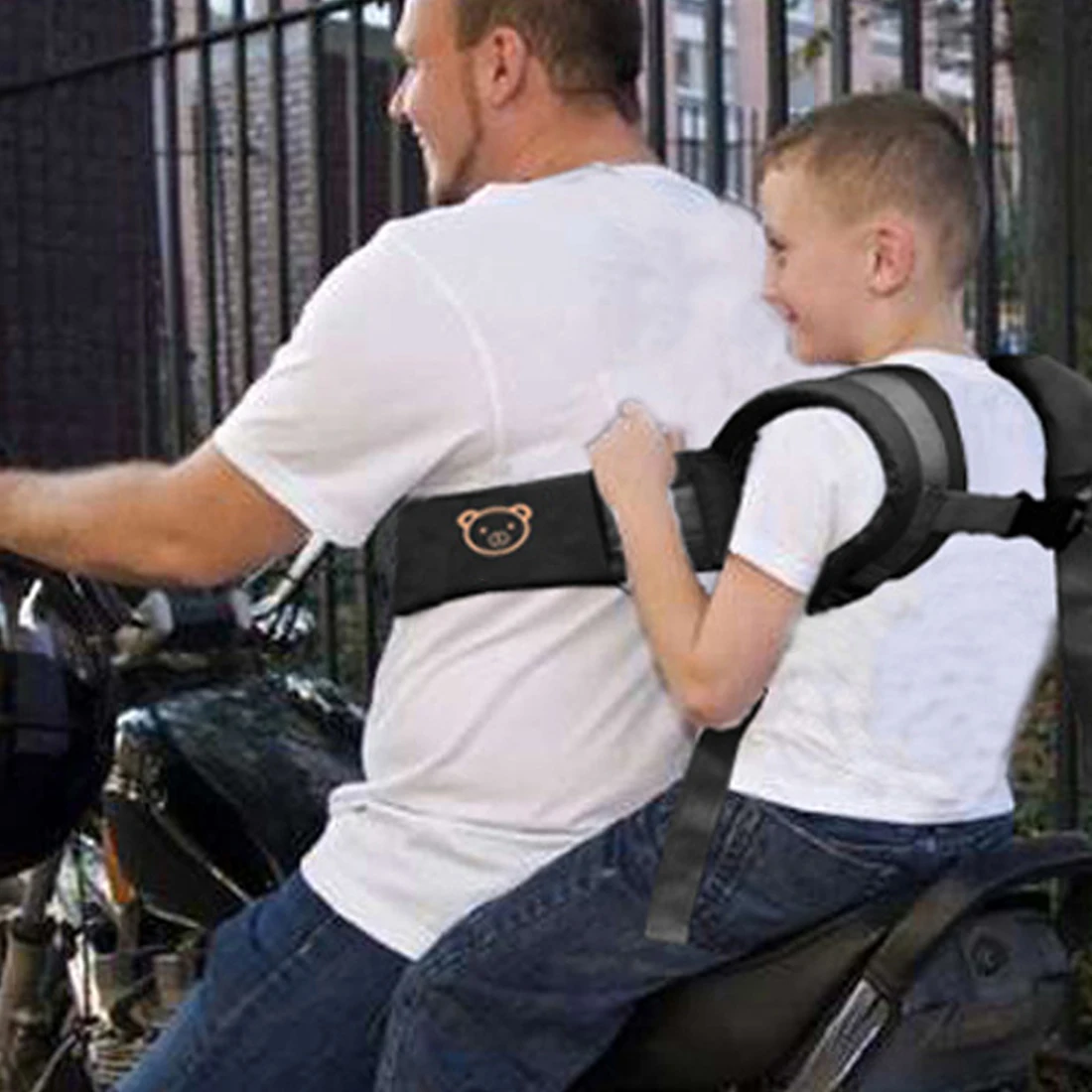 Dewtreetali Kids Children's Motorcycle Safety Belt Adjustable Electric