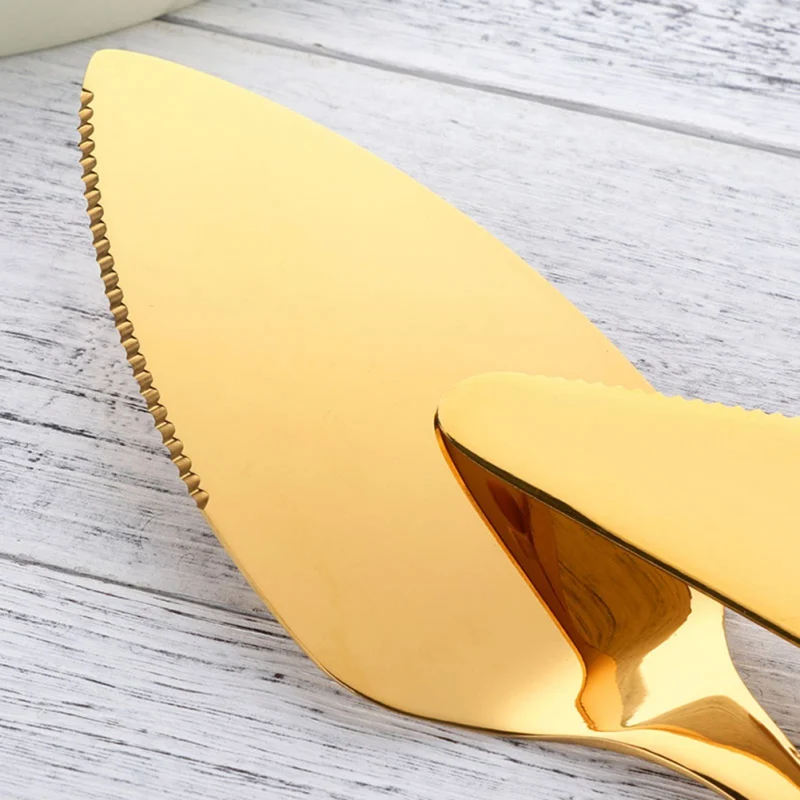 Высококлассная лопатка из нержавеющей стали нож для торта ко дню рождения Титан розовое золото ярко-черный инструменты для выпечки Кухонные гаргетсы