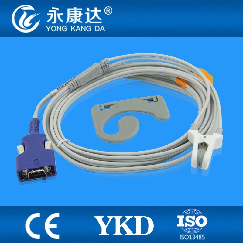

Nellcor (OXI-TECH) ear clip spo2 sensor,length 3 meter/14pin spo2 probe,medical TPU cable