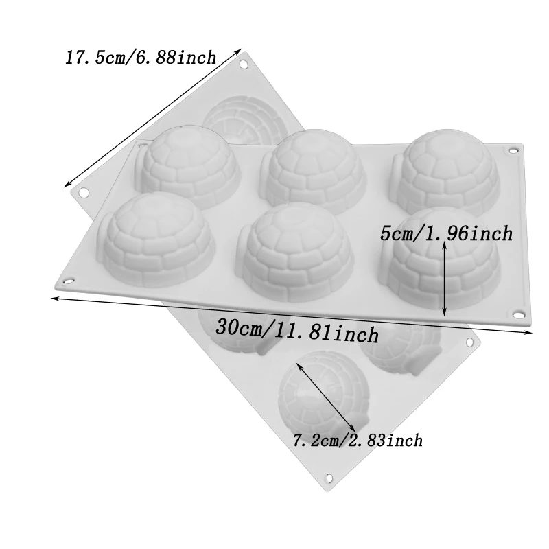 6 полости Igloo Силиконовые формы торта для мусс, мороженое шифон выпечки аксессуары