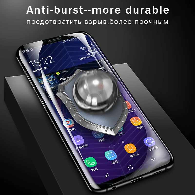 15D защита экрана с изогнутыми краями для Samsung Galaxy S8 S9 S10 Plus S10E полная защитная
