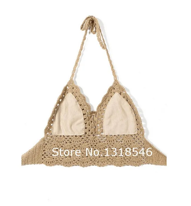 купальники 2016 сексуальные женские крючком бикини Boho топ Bralet растениеводство