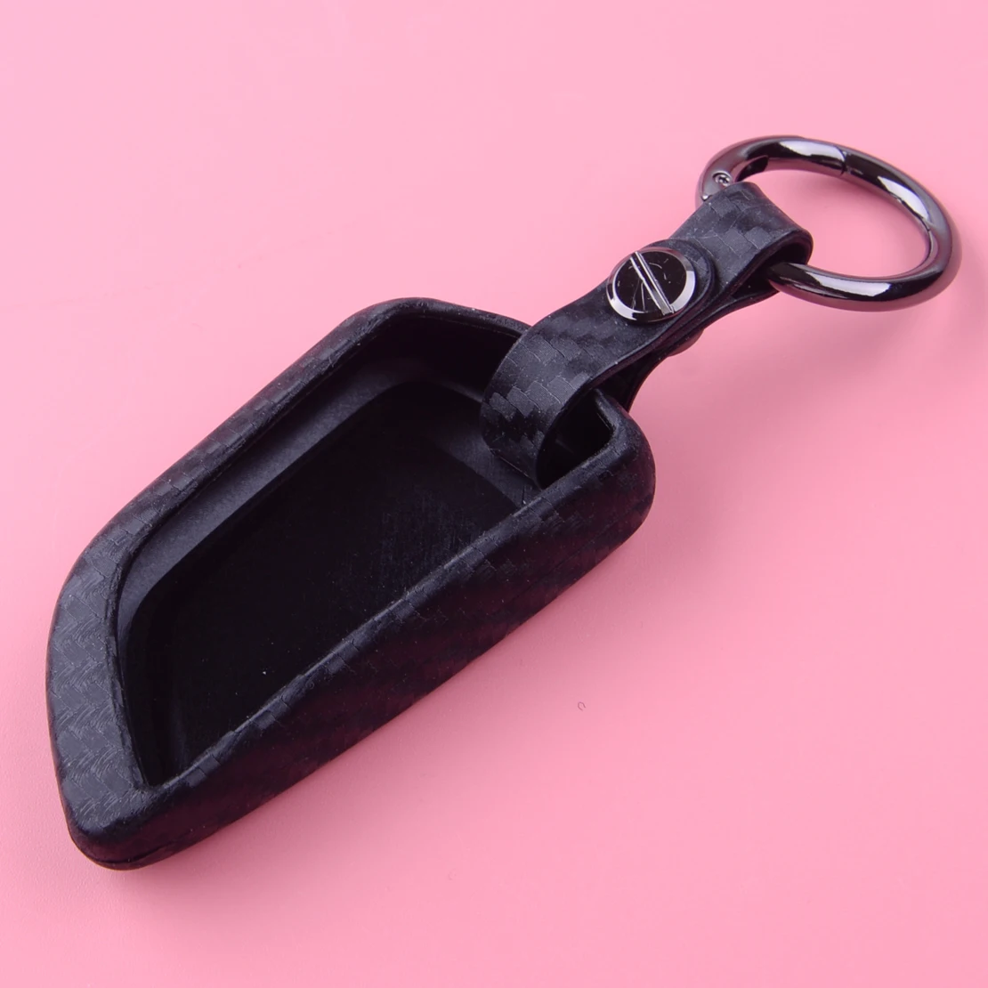 

DWCX Carbon Fiber Texture Smart Car Key Case Shell Cover Holder Protector Fit For BMW 2 5 6 7 Series