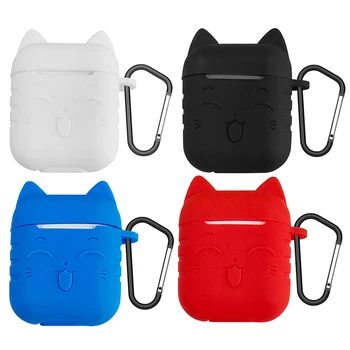 

Cat Cartoon Soft Silicone Case For Apple iphone Shockproof Cover For Apple AirPods Earphone Cases Cute Air Pods Protector Cases