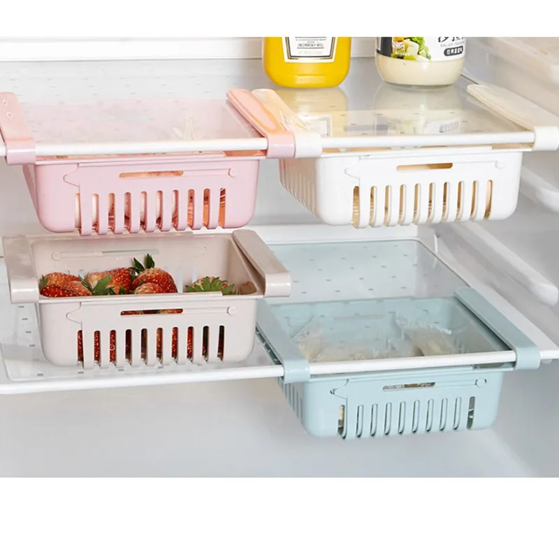 Ящик для хранения холодильника, кухонный стеллаж для хранения, органайзер для кухни, органайзер для кухонных принадлежностей, полка хранения