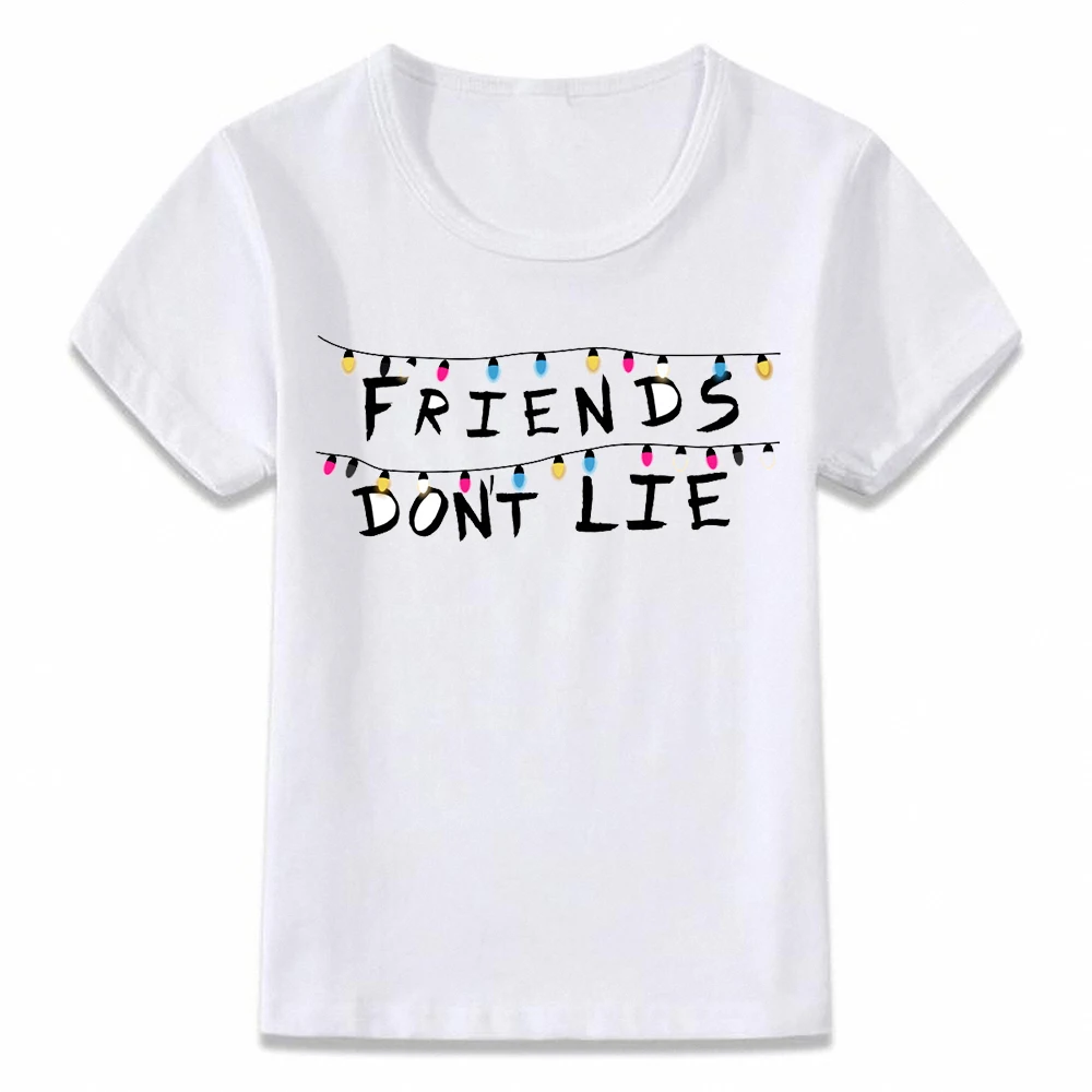 

Kids Clothes T Shirt Stranger Things Friends Don't Lie Children T-shirt for Boys and Girls Toddler Shirts Tee