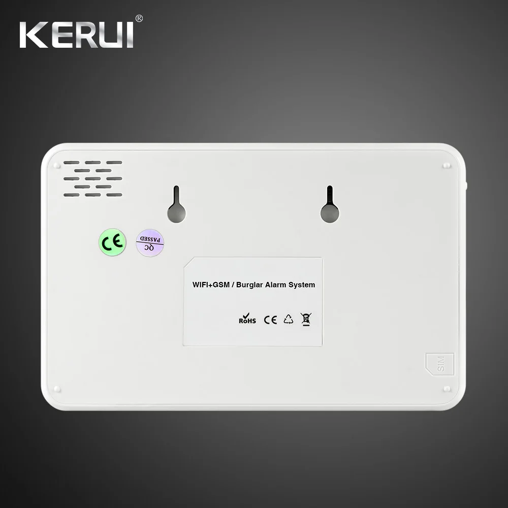 Kerui W18 беспроводной Wifi GSM IOS/Android приложение управление ЖК GSM SMS Охранная сигнализация для домашней безопасности PIR сенсор проводная сирена