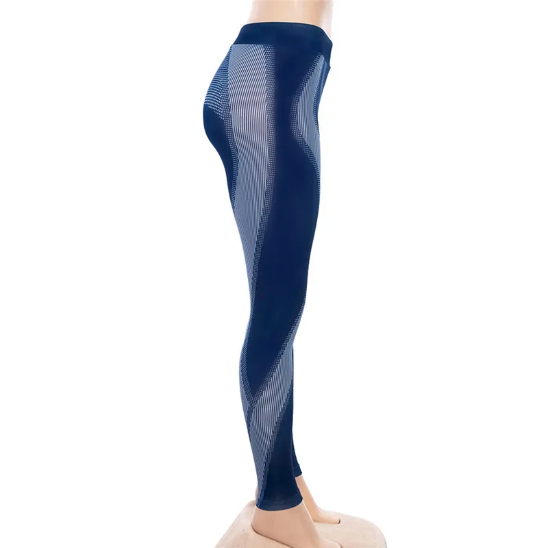 LAISIYI, женский спортивный комплект из двух предметов для фитнеса, с буквенным принтом, водолазка, топ, леггинсы, в полоску, пэчворк,, модные спортивные костюмы
