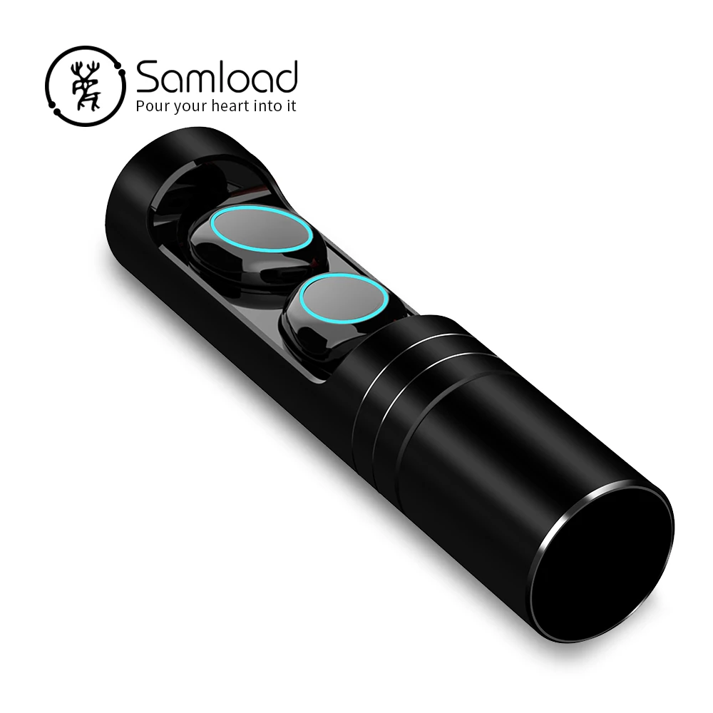 

Samload Bluetooth 5.0 Headphones Wireless Headset HIFI Sound in ear Earbuds Handfree with Charging box For Xiaomi Huawei iPhone