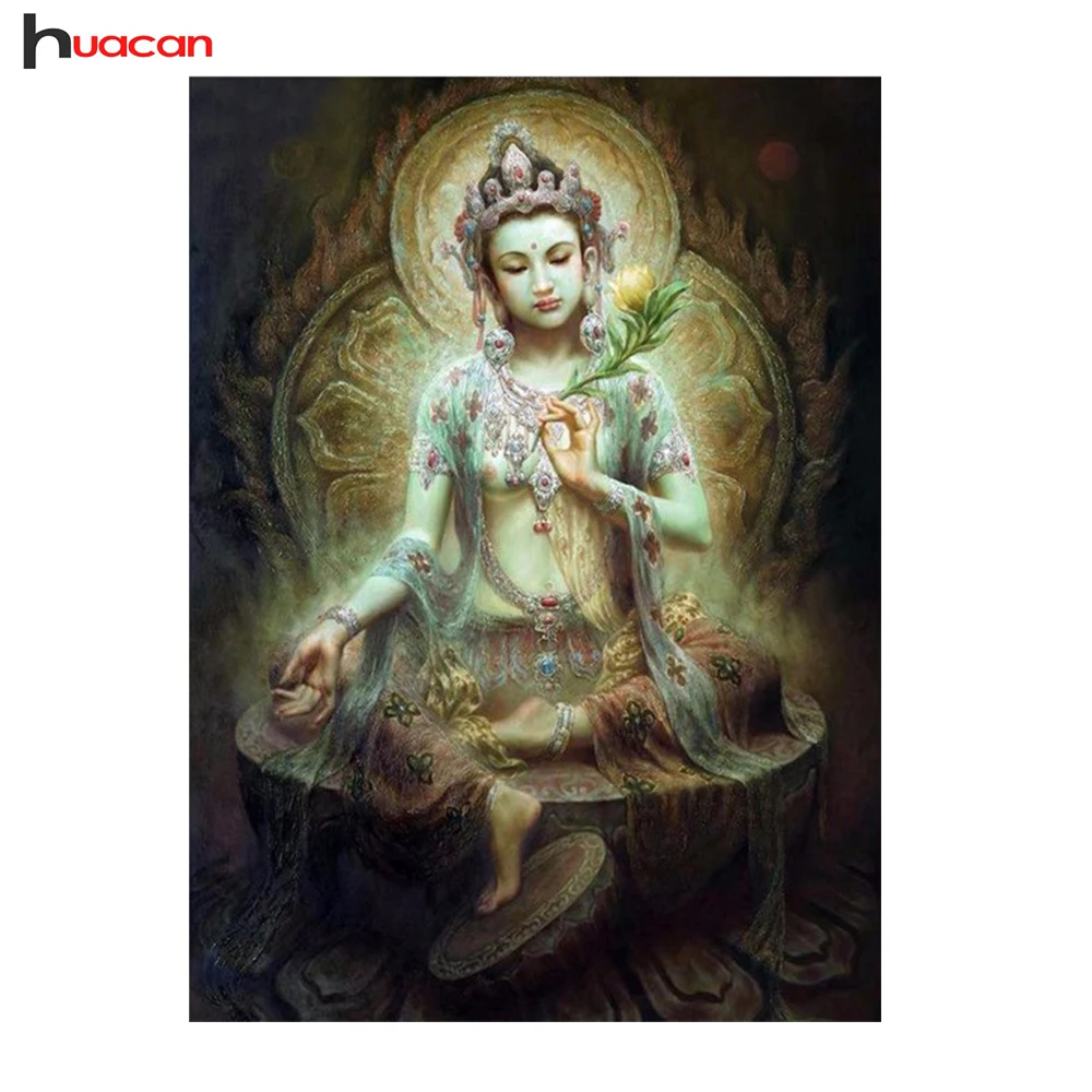

Huacan Diamond Embroidery Religion Painting Needlework Gift Diamond Mosaic Resin Crystal Wall Art DIY Safe Picture