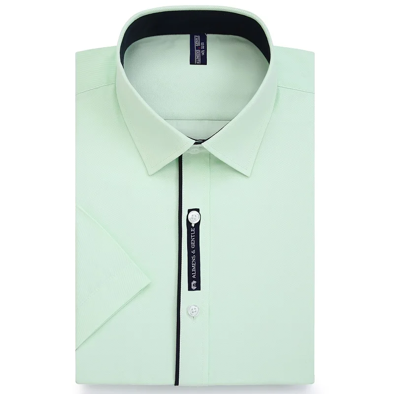 Мужская рубашка с коротким рукавом 8XL 7XL 6XL цвет черный светильник синий повседневные белые рубашки для мужчин Мода Camisa Masculina - Цвет: 2901-2