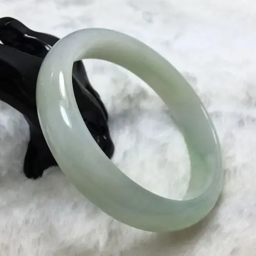 

FREE SHIPPING>>>@@ 2794 Certified Grade A Natural Icy Green Jadeite Jade Gems Bangle Bracelet