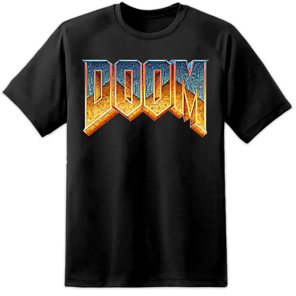 

Mens DOOM Gamer Logo T Shirt Nintendo SNES Megadrive Sonic PS3 PS4 Xbox One